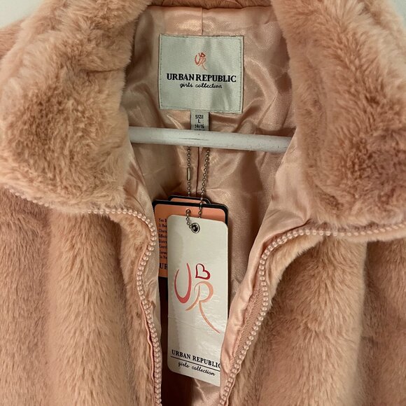 NWT Urban Republic Fleece Faux Fur Jacket (Youth L) - Picture 3 of 3